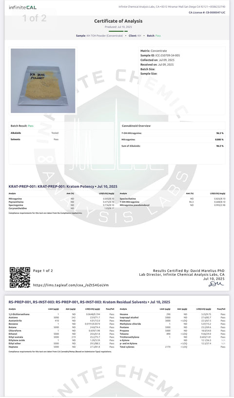 7OH Extract Powder (96.3%) Thai Manufacturer