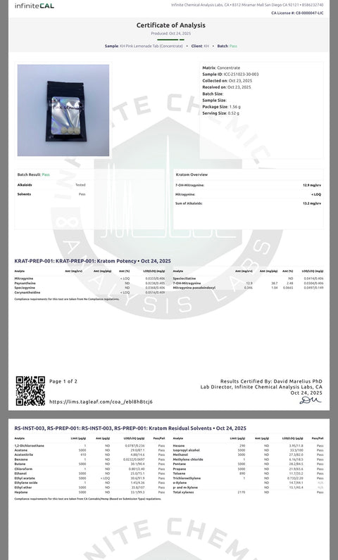 13 MG 7 OH Tabs (Pink Lemonade-No Dye) 90 Cents!