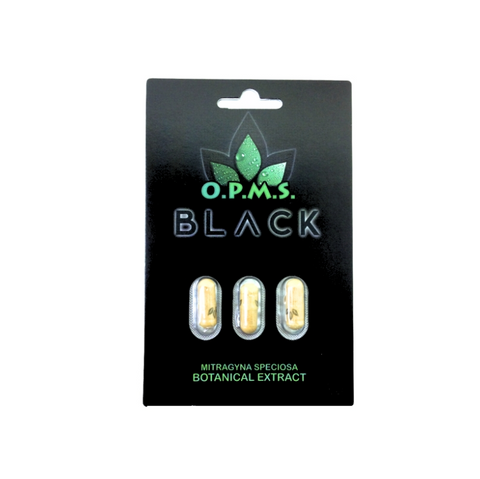 OPMS Black Kratom Capsules – 3 Packs