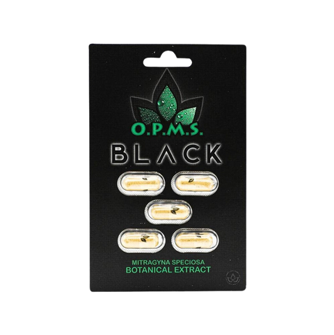 OPMS Black Kratom Capsules – 5 Packs