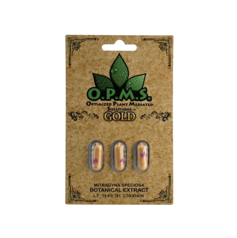 OPMS Gold Kratom Capsules – 3 Pack